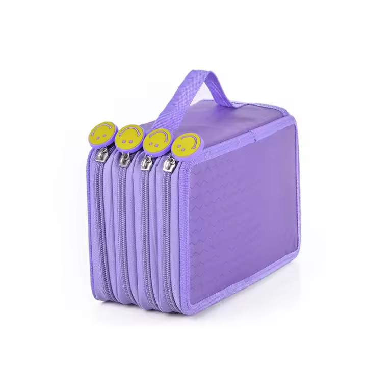 Bolsa de Lápices de 4 Capas Bolsa de Cosméticos de Mano Grande Estuche de Maquillaje y Organizador - 1