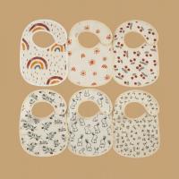 Baberos impermeables de algodón para bebé, paños para eructar para recién nacidos, Bandana para niños y niñas,2 unidades por juego - details 4