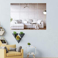 Pegatinas de pared de espejo extraíbles, láminas acrílicas flexibles, azulejos, espejos sin cristal, 1 piezas - details 11