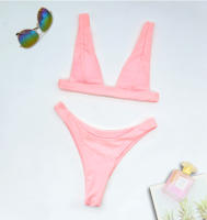 Conjunto de Bikini de Color Sólido de Alta Calidad Estilo Ajustado para Mujeres - details 16