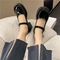Nuevo francés retro boca ligera perla cabeza redonda tacón grueso tacón alto zapatos Mary Jane - details 12