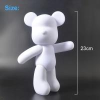 DIY Painting White Embryo Fluid Plastic Hand Painting Violence Bear Toy Model Doll Parent-child Building Block Bear Doll Gift - details 11