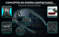 KAPVOE-Gafas de Sol Polarizadas con Intercambiables para hombre y mujer, lentes Deportivas para correr, MTB, Bicic, TR90 - details 2