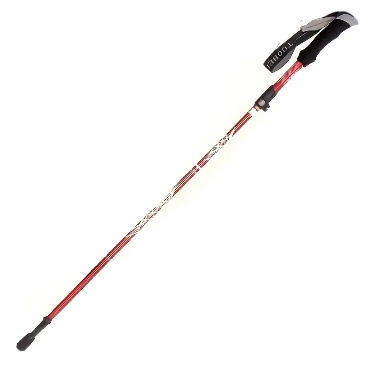 Bastón de Senderismo Ligero de Aleación de Aluminio Pole de Montaña Plegable Telescópica para Senderismo, Escalada y Caminar - 1