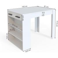 Mesa de Bar Reposo, Antracita/Blanco, 67 x 100 cm - details 40