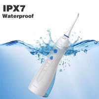 Irrigador bucal portátil inalámbrico L ä chen 3 modos, estación de carga inalámbrica USB, hilo dental impermeable IPX7, equipado con 5 - details 0