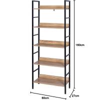 Estante de Metal Multifuncional para Almacenamiento y Organización Estante de Cocina con 5 Estantes de Metal + MDF 60x27,5x160CM - details 13