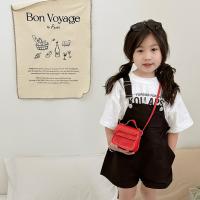 Dulce bolso de hombro con lazo de cuero PU, bolso cruzado con lazo de Color sólido, monedero, cartera, Bolso pequeño para niños, ropa de calle - details 13