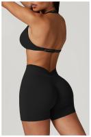 Sujetador de Yoga con cuello fruncido, ropa interior de alto impacto, Bralette acolchado de secado rápido para correr, Fitness y gimnasio - details 2