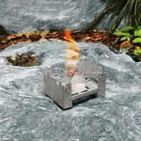 Quemador sólido portátil para acampar, mini estufa de alcohol plegable para combustible al aire libre, picnic, barbacoa, estufa de cera - details 1