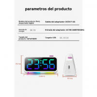 Reloj Despertador Inteligente Modelo Recargable con Tres Juegos de Alarma - details 1