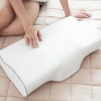 Almohada de espuma viscoelástica ortopédica de fibra de bambú, cojín de dormir lento, rebote suave en forma de mariposa relajante, 1 unidad - details 4