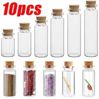 10 Uds. Botellas de vidrio con corcho DIY regalo de cumpleaños botella vacía transparente para mensajes ración de fiesta de boda de Navidad - details 0