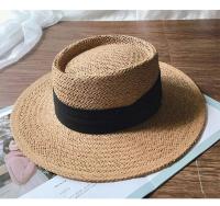 Paja grande ancha para mujer Summe viaje vacaciones playa protección solar UV Panamá gorra moda mujer sombrero con viseras - details 3