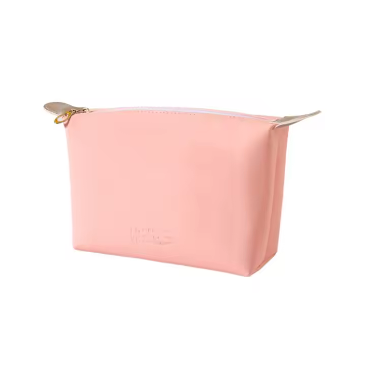Bolso informal de PU para cosméticos, bolsa de aseo impermeable a prueba de humedad, gran capacidad, bolsa de almacenamiento de viaje de Color sólido para exteriores - 1