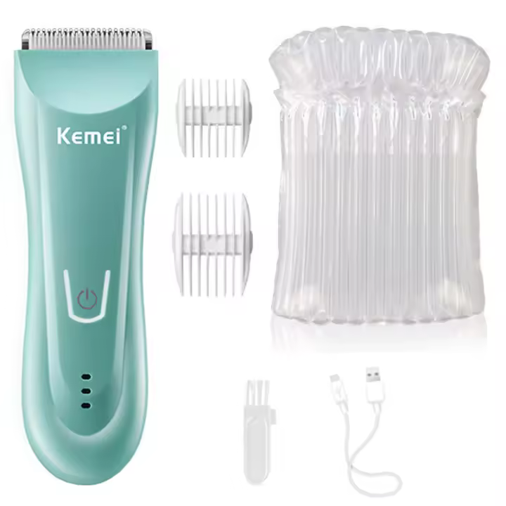 Ingle lavable para hombres y mujeres, recortador de pelo eléctrico para Barba facial, afeitadora de bola púbica recargable y limpiador corporal - 1