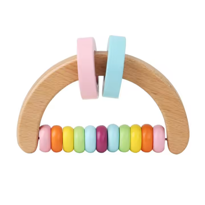 ExciTat Juguetes Montessori para Bebés Juguete de Madera con Vibrador de Silicona y Booza - 1