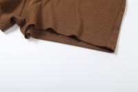 BUNO-chándales informales para Mujer, conjunto de 2 piezas, chalecos cortos elásticos con cuello en U y pantalones cortos acanalados, ropa deportiva concisa para gimnasio - details 87
