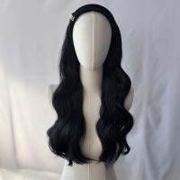 Pelucas de diadema sintéticas de estilo coreano, postizos de aro para el cabello, peluca de media diadema, Clip sintético en pelo largo y rizado ondulado para fiesta - details 2