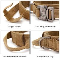 Perro pastor alemán táctico militar duradero, collares medianos y grandes para entrenamiento para caminar, mango de Control de collar para perro - details 6