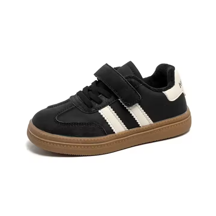 Zapatillas de deporte informales para niños y niñas, zapatos de fondo suave negro, moda de otoño e invierno, zapatos informales para bebés, rojo, 45 - 1