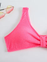 Bikini de cintura alta para mujer, traje de baño deportivo unicolor, traje de baño Sexy a rayas, ropa de baño para mujer, ropa de playa 2025 - details 24