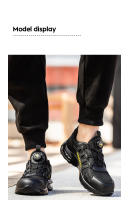 Zapatos De Seguridad Para Hombre Con Botones Giratorios Y Punta De Acero Indestructibles Antipinchazos Y Con Almohadilla De Aire Botas De Trabajo Con Suela De Goma Material De Tela Y Algodón - details 21