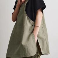 Delantal de limpieza ajustable de alta calidad, delantal impermeable de poliéster con bolsillos, delantal de cocina transpirable anticontaminación para el hogar - details 4