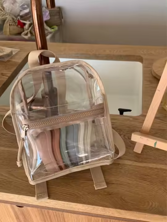 Bolsa De Playa Transparente A Prueba De Agua, Mochila De Viaje De Cristal, Gran Capacidad De Almacenamiento De Mano - 1