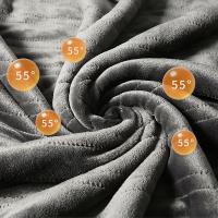 Manta Eléctrica Cálida Lavable Suave de Franela y Piel de Cordero 9 Niveles de Calor - details 2