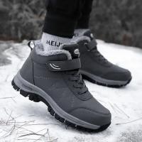 Botas de Nieve para Hombres Zapatillas Deportivas de Cuero Grueso y Peluche - details 12