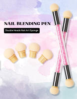 Juego de pinceles de doble cabezal para uñas, esponja degradada, pinceles para arte de uñas, bolígrafo para Gel acrílico, polvo brillante, herramienta de pintura de polvo de uñas, 1 ud. - details 0