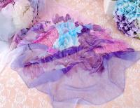 Pañuelo fino de gasa para mujer, pañuelo elegante de peonía degradada, protección solar, para playa y verano - details 2