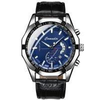 Hombre calendario a prueba de agua brillante reloj no mecánico con esfera grande - details 15