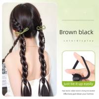 2 uds. De coleta larga trenzada para boxeo, banda para el cabello con cola de caballo doble, resistente al calor, extensión de cabello Natural - details 2