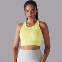 Hamidou-Sujetador deportivo para mujer, ropa interior de gimnasio, hilo Sexy, informal, a rayas, sin costuras, Top ajustado para gimnasio - details 16