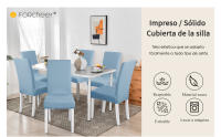 Funda de Sillas de Comedor Ajustable y Lavable de Forcheer Material Spandex/Poliéster Cubiertas de Color Sólido Pack de 4 o 6 - details 0