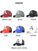 Gorras de béisbol de malla triangular en relieve para mujer, gorras Snapback de malla transpirable, gorras deportivas informales rojas y negras, gorra Unisex para hombre y pesca - details 2