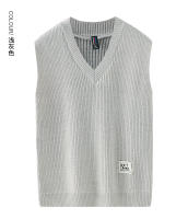 Chaleco De Punto Para Hombre Versátil Y Casual Con Cuello V Sin Mangas Cómodo Y Caliente De Color Sólido Para El Día a Día - details 11