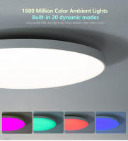 Luz LED de techo inteligente para el hogar, iluminación RGB de 48W con función de voz, atenuador de sincronización para interior, dormitorio, sala de estar y cocina - details 10
