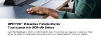 UPERFECT Monitor portátil de 15,6 pulgadas IPS HDR FHD Pantalla mate Cuidado de los ojos Batería recargable de 5000 mAh - details 1