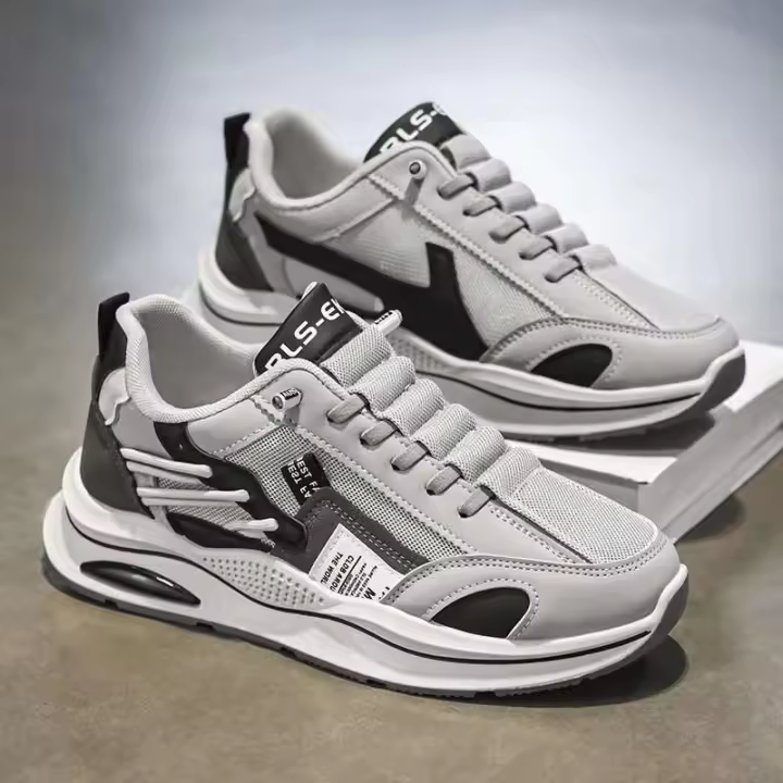 Y Zapatillas de deporte informales para hombre con cordones y plataforma baja, versátiles y de fondo grueso - 1