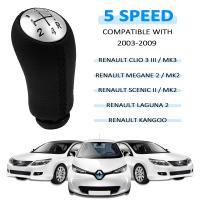Pomos de Cambio Universal para Coche 5 Marchas, Cuero Negro, Con Adaptador, Adecuado para Peugeot Renault Clio Mk3 3 Iii, Megane Mk2, Scenic Mk2 - details 4