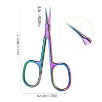Tijeras para cutículas, recortador de cutículas Extra fino para manicura y pedicura, hoja curva, Kit de aseo con punta puntiaguda precisa para decoración de uñas - details 0