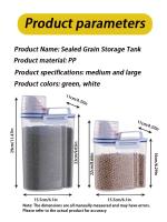 Tarro de Almacenamiento de Comida para Mascotas de Plástico 1.5L/2L con Taza de Medida - details 0