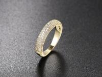 Anillo Vintage Dorado Accesorio de Moda de Cristal Apilable para Mujeres y Hombres - details 4