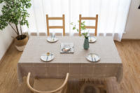 Mantel antimanchas rectangular, Diseño cuadrado de bordes para Decoración de mesa de Comedor - details 22