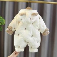 Pelele de invierno para bebé recién nacido, mono grueso de algodón, mono infantil con forro polar, peleles con capucha para niño y niña, ropa para niño y niña, traje para niño - details 7