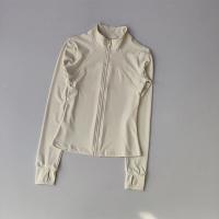 Traje de Yoga de Alta Gama Collar Alto Deportivo Abrigo Largo A prueba de viento para Correr y Entrenar Camisetas y Topes de China - details 11