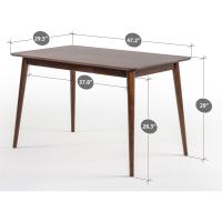Jen Mesa de comedor de madera de 120 cm |   Mesa de cocina de madera maciza |   Montaje sencillo, espresso - details 2